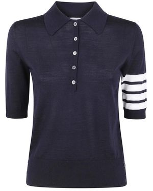 Thom Browne Round-Neck Knitwear - Azul