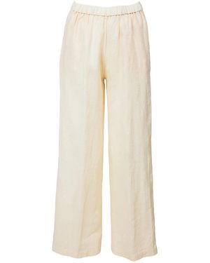 Aspesi Broeken ,Linnen Wijde Broek - Naturel