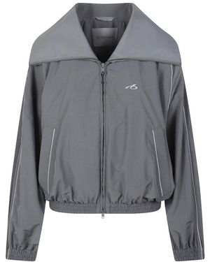 Balenciaga Jassen ,Grijs ,Katoen Jack Met Hoge Kraag