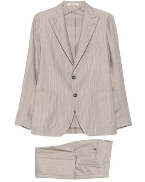 Tagliatore Kostuums ,Grijs ,Wol Montecarlo Single-Breasted Suit - Naturel