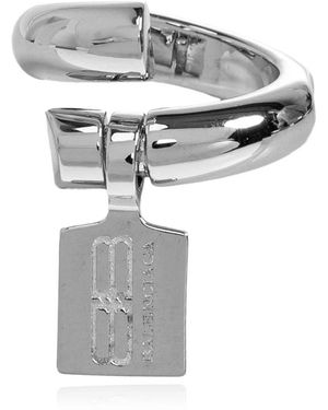 Balenciaga Accessoires ,Grijs ,Saint-Germain Tag Ring