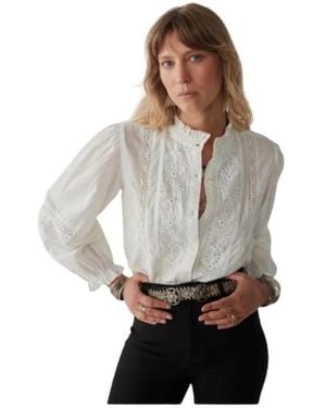 MAISON HOTEL Gerader Baumwollbluse - Grau