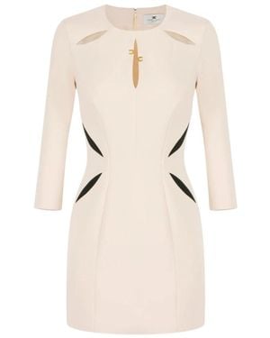 Elisabetta Franchi Short Dresses - Natural