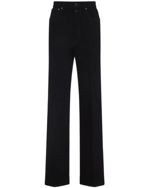 Lemaire Schwarze High-Waist Straight Pants