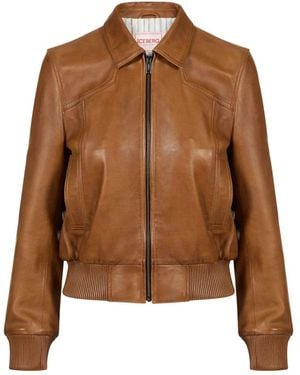 Iceberg Leather Jackets - Marrón