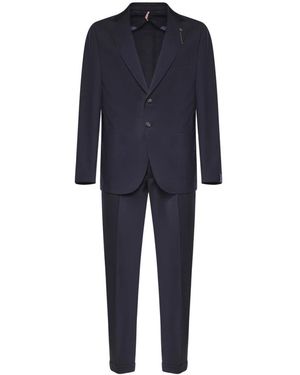 Santaniello Single Breasted Suits - Azul