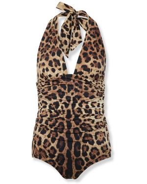 Dolce & Gabbana Badmode ,Veelkleurig ,One-Piece - Bruin