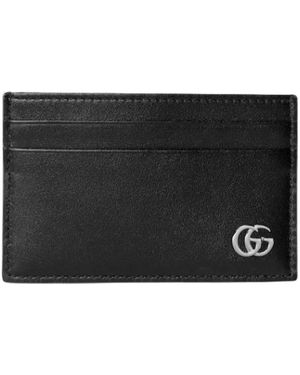Gucci Accessoires ,Zwart ,Leer Gg Marmont Leren Kaarthouder