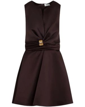 Elisabetta Franchi Duchesse Mini Dress - Bruin