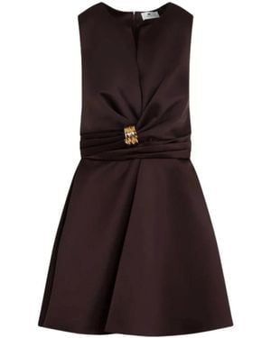 Elisabetta Franchi Short Dresses - Brown