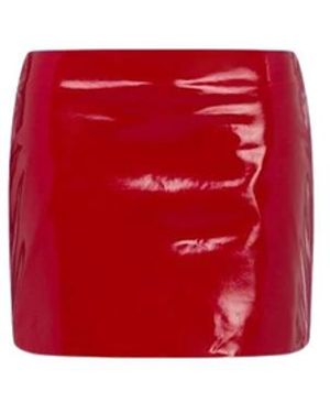 Moschino Leather Skirts - Rojo