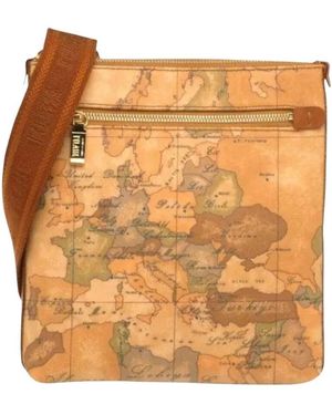 Alviero Martini 1A Classe Klassische Geo Print Umhängetasche - Mettallic