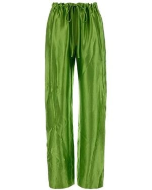 KHAITE Wide Trousers - Green