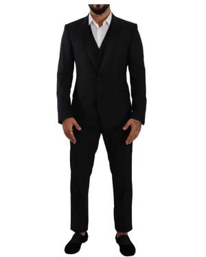 Dolce & Gabbana Abito nero slim fit 3 pezzi