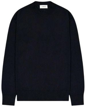 Laneus Truien & Vesten ,Zwart ,Crewneck Jumper - Blauw