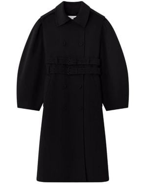 Ganni Belted Coats - Black