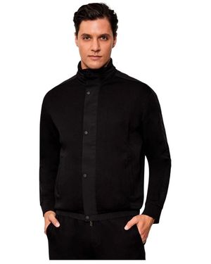 ARMANI EXCHANGE Hoodies & Sweatvesten ,Zwart ,Katoen Volledige Ritssluiting Sweatshirt