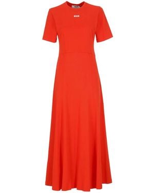 MSGM Maxi Dresses - Red