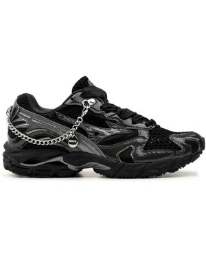 Mizuno Fitness ,Zwart ,Suède Wave Rider 10 Jewels
