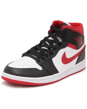 Nike Fitness ,Veelkleurig ,Leer Air Jordan 1 Mid - Rood