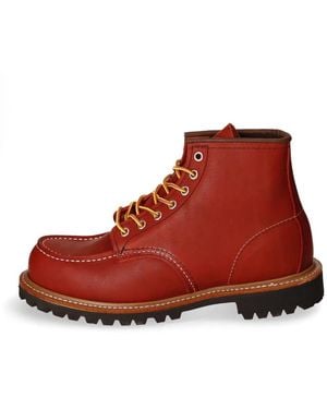 Red Wing Lace-Up Boots - Red