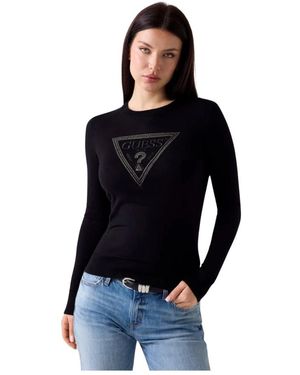 Guess Katie Triangle Logo Pullover - Schwarz