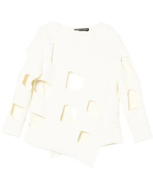 Comme des Garçons Round-Neck Knitwear - Blanco