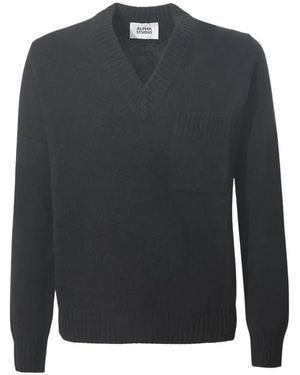 Alpha Studio V-Hals Trui - Blauw