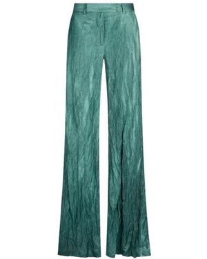Roberto Cavalli Broeken ,Blauw ,Katoen Broek Met Kreukeltextuur - Groen
