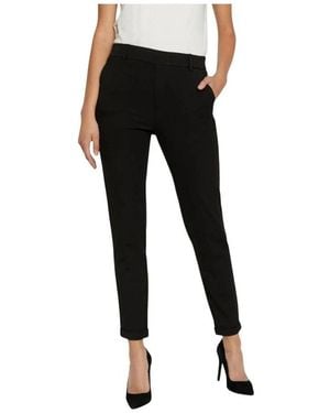 Vero Moda Broeken ,Zwart ,Leer Slim Fit Enkelbroek
