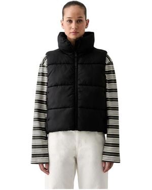 DKNY Puffer Mock Neck Vest - Zwart