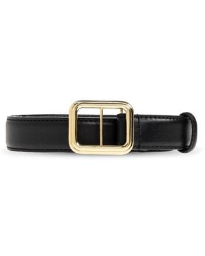 LIE STUDIO Accessoires ,Zwart ,Leer Georgia Brede Riem