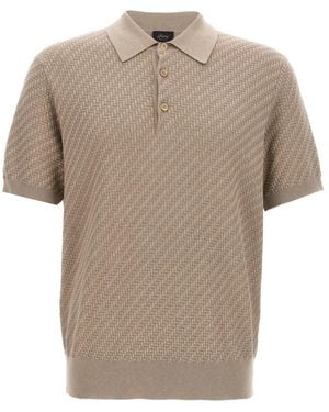 Brioni Polo Shirts - Natural
