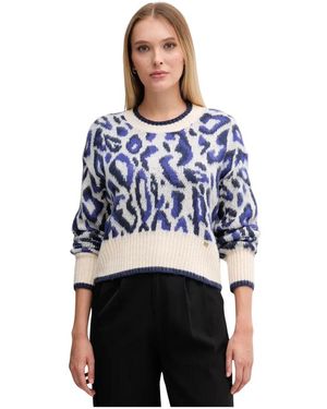 GAUDI Jacquard Pullover - Blauw
