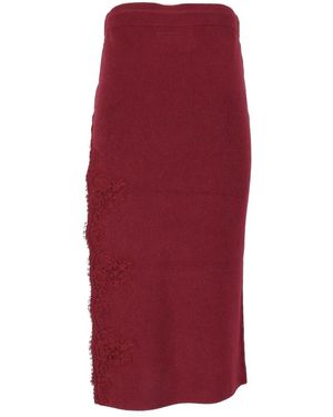 Ermanno Scervino Gebreide Rok - Rood