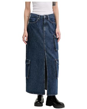 KARL LAGERFELD Denim Maxi Rok - Blauw