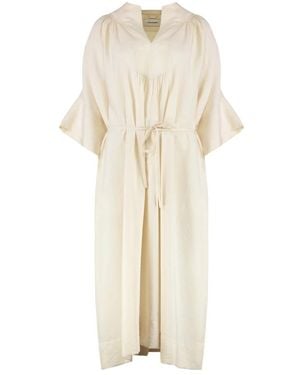 Yves Salomon Midi Dresses - Natural