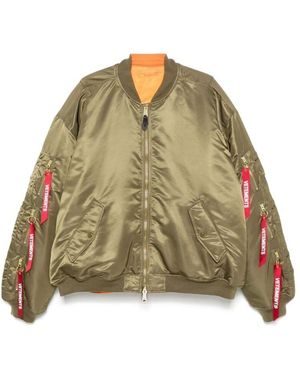 Vetements Khaki gepolsterte cargo jacke wendbarer stil - Grün
