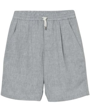 ショートパンツ BRUNELLO CUCINELLI Sweatshirt shorts (MD869VE589 C7317) Brunello Cucinelli - Black Structured Herbarium Embroidered