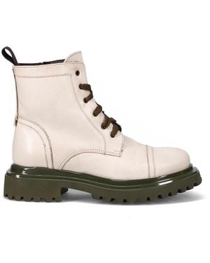 Sangiorgio Lace-Up Boots - Natural
