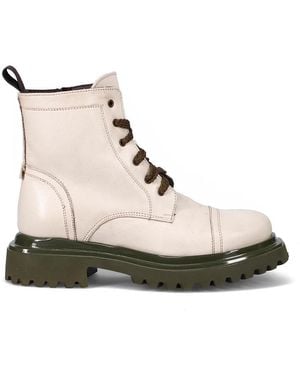 Sangiorgio Lace-Up Boots - Natural