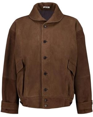 AURALEE Silky Grain Suede Blouson - Braun