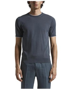 Peserico Round-Neck Knitwear - Blu