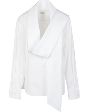 Saint Laurent Overhemden ,Wit ,Katoen Lavallière Blouse