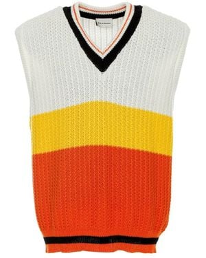 Drole de Monsieur V-Neck Knitwear - Orange