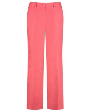 Gerry Weber Elegante Leinenhose Mit Bügelfalten - Pink