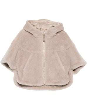 Max Mara Jassen ,Wol Petalo Teddy Cape - Naturel