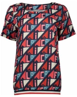Geisha Modisches Rundhals T-Shirt Set - Rot