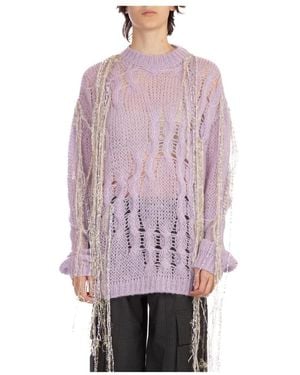 The Seafarer Round-Neck Knitwear - Violet