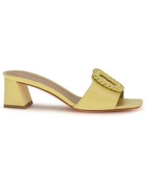 Santoni Heeled Mules - Metallizzato